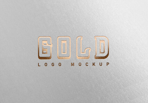 Luxury Rose Gold Foil Logo Mockup