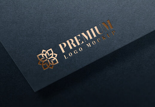 Premium Foil Logo Mockup