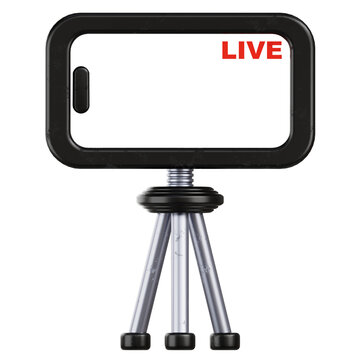 Live Streaming 3D Illustration