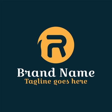 DR or RD Logo. Letter R in negative space. Fully vector file. CMYK color mode. Editable color. free font used, Easy to download.