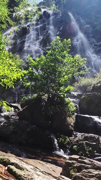 Sairung la-ong dao waterfall is acclaimed as one of the largest and most magnificent waterfalls hidden deep within the forests of the south, located in kapoe district, ranong province, thailand.