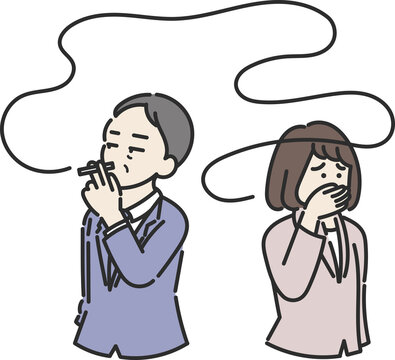 受動喫煙をイメージしたイラスト