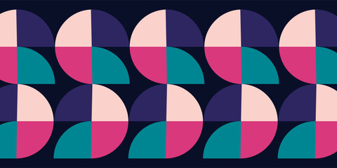 Vector geometric minimalistic artwork poster with simple geometrical shapes. Abstract vector pattern  design in Scandinavian style for web banner, presentation, branding, print, poster, flyer, card © Qomariyah .