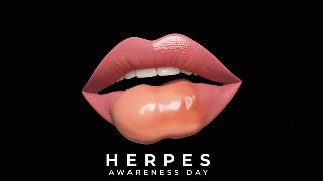 Herpes Awareness Day Understanding Herpes and Promoting Informed Sexual Health. Animation Video.