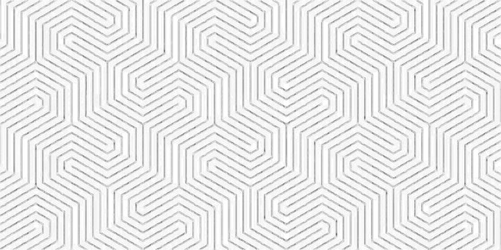 Seamless geometric maze pattern with lines and curves
