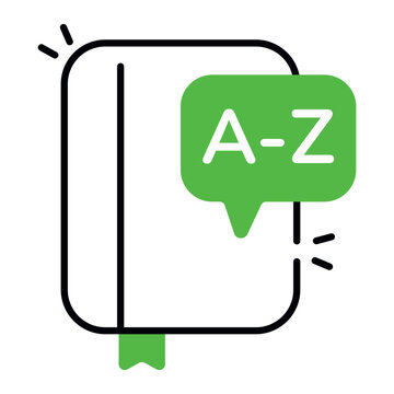 A unique design icon of dictionary