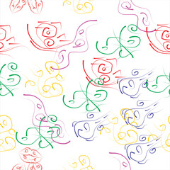 Naklejka premium coretan_warna_pattern2.eps