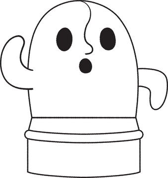 左斜め側を向いた埴輪の線画