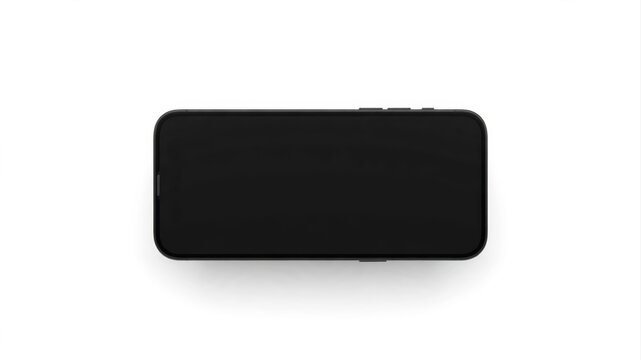 Sleek black rectangular electronic device isolated on a clean white background with soft studio lighting.