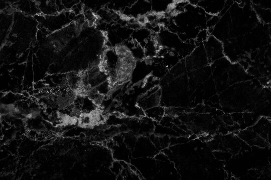 Black background marble wall texture for design art work, seamless pattern of tile stone with bright and luxury.