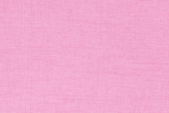 Pink pastel linen fabric texture background, seamless pattern of natural textile.