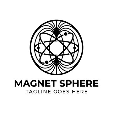 Abstract circular lines representing energy, physics, or magnetics.