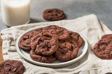 Fototapeta premium Homemade Double Chocolate Chip Cookies