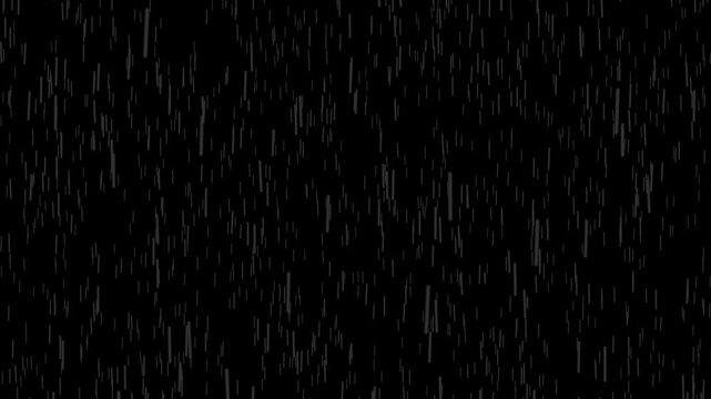 stormy heavy rainfall with wind overlay 4k loopable animation with alpha channel, rain drops overlay animation.