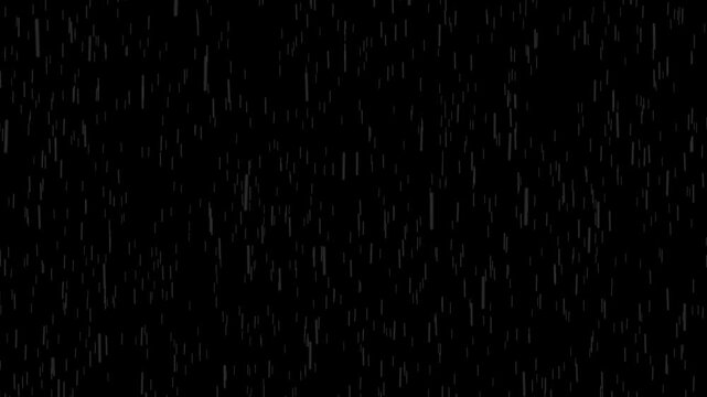stormy heavy rainfall with wind overlay 4k loopable animation with alpha channel, rain drops overlay animation.