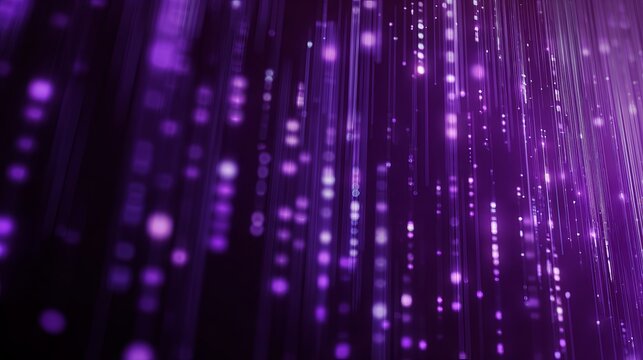 Abstract purple technology background with futuristic digital glow, modern ai network, neon data flow, cyber innovation, high tech wallpaper design