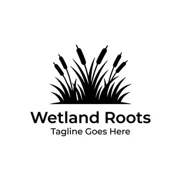 Graphic depiction of marshland vegetation. Perfect for environmental organizations or outdoor recreation brands.