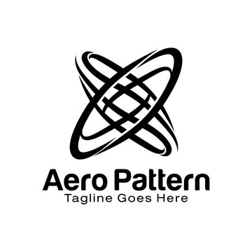 Modern geometric symbol ideal for engineering, science, or physics-related brands.