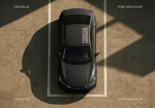Realistic Vehicle Mockup Design PSD