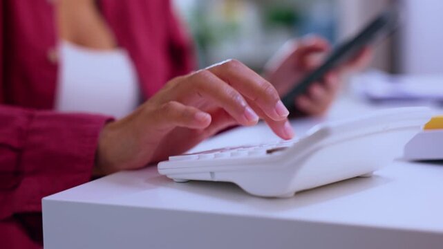 Hand Finger Smartphone Payment Terminal Card Reader Contactless Transaction Technology Mobile Device Near Retail Desk Finance Office Accounting Cashless Purchase Secure Digital Planning