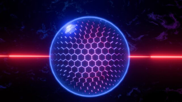 Futuristic metamaterial cloaking concept with glowing sphere