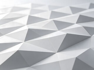 Fototapeta premium Abstract white geometric pattern with triangular 3d facets