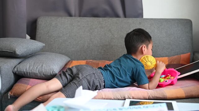 Father and son Magnetic Drawing Board creates a loving and smiling childhood moment.