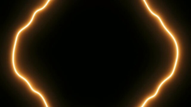 六角形に近い形で揺らめきながら広がる光の輪