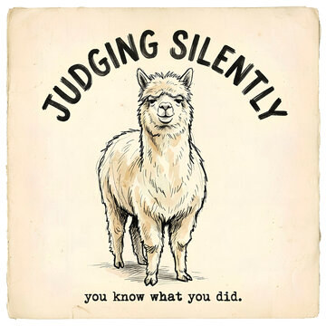 Alpaca &mdash; "JUDGING SILENTLY." / "you know what you did."