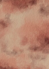 Fototapeta premium Abstract Red and Peach Watercolor Background on Beige color Paper, Vintage Romantic , cosmetics, beauty and Warm Home Decor .