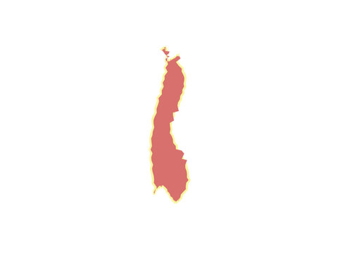 Geographic map silhouette of the island of moorea in french polynesia