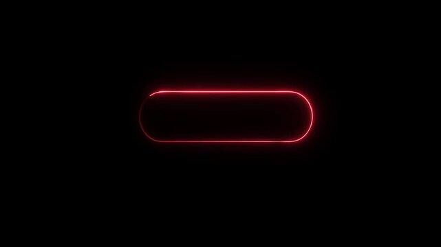 Electric fire stroke pill shape border motion graphic for video editing, text box, and title overlay on black background