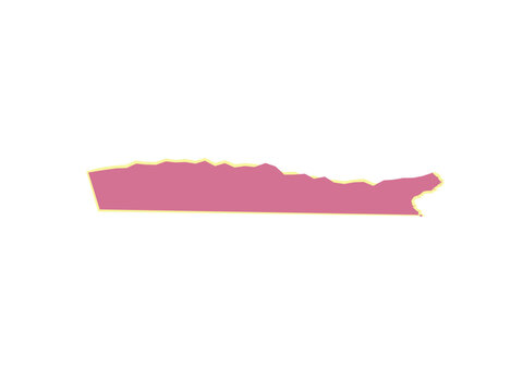 Geographic map silhouette of the island nation of saint kitts and nevis
