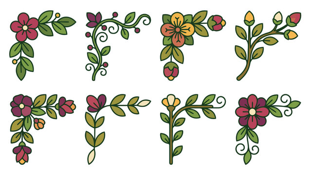 Whimsical floral decorative elements for anniversary celebrations