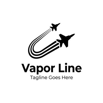 Dynamic aviation logo featuring planes in formation for transport and speed branding.