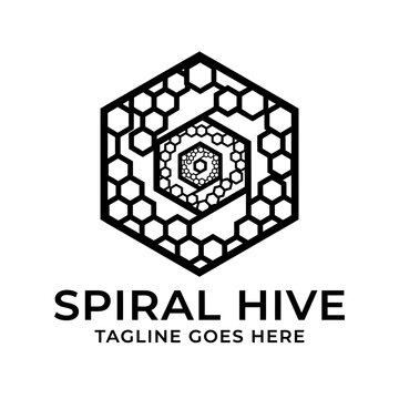 Geometric hive pattern representing community organization and technical structure.