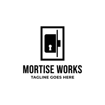 Clean icon for locksmithing, security, or door installation services.