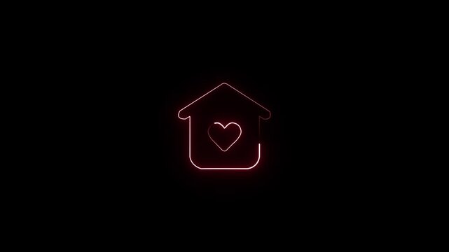 home icon on black background
