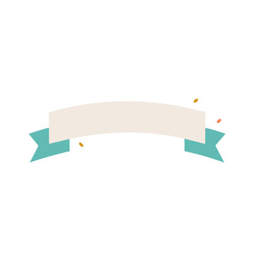 Ribbon Banner with Confetti