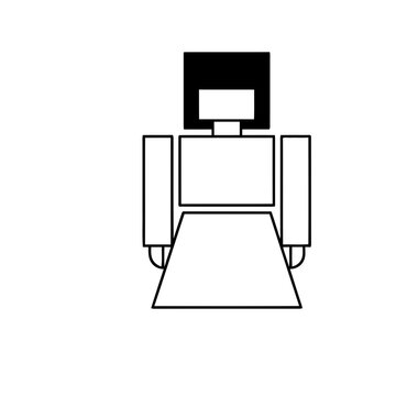 Simple geometric robot illustration