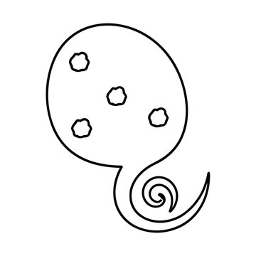 Abstract Swirl and Circles Outline