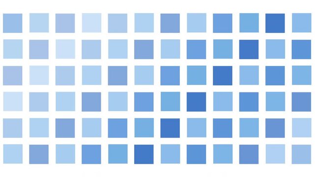 Blue and white geometric squares animation with smooth opacity variation