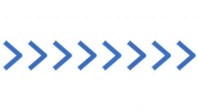 Blue arrow direction transition motion graphic background chevron shapes moving left to right