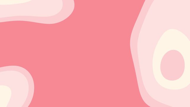 Abstract Pink Pastel Organic Shapes Background Loop