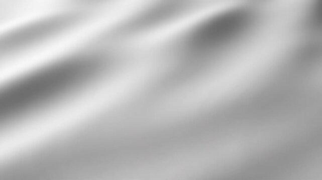 Soft silver satin fabric with blurred diagonal folds