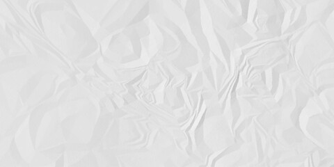 Fototapeta premium Creased paper parchment white blank page detail wrinkle blank white canvas. old paper crumple texture wrinkle. parchment empty letter texture.