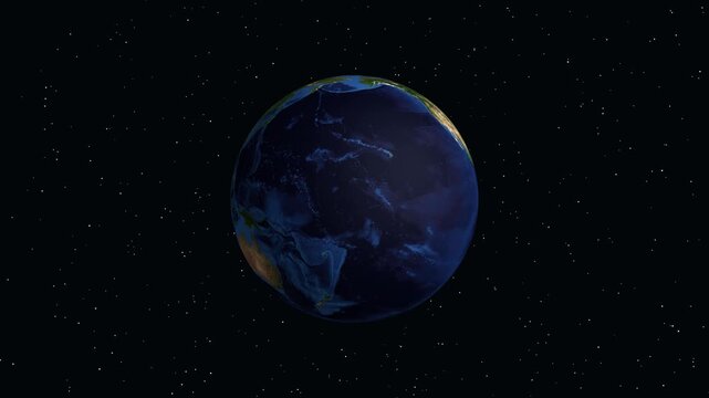 3D Earth Animation Zooming into Morioka City in Iwate Japan
