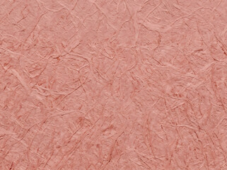 Fototapeta premium Textured pink Mulberry paper background with abstract fibrous lines for traditional art and packaging design