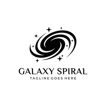 Celestial emblem representing space exploration, universe discovery, and astronomical branding.