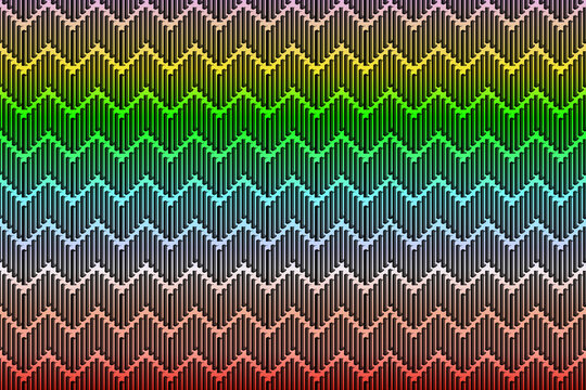 Vibrant 3D Rainbow Zigzag Pattern
